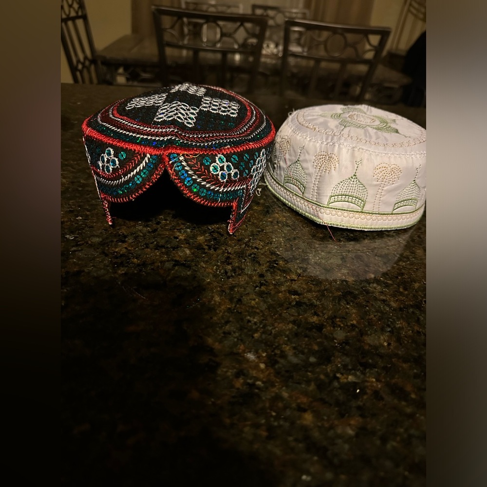 Kids, New Embroidered 

Black and White Caps